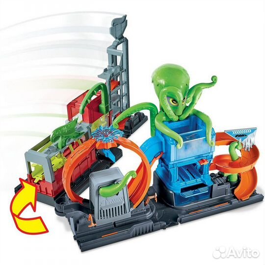 Набор Hot Wheels автомойка с осьминогом GTT96