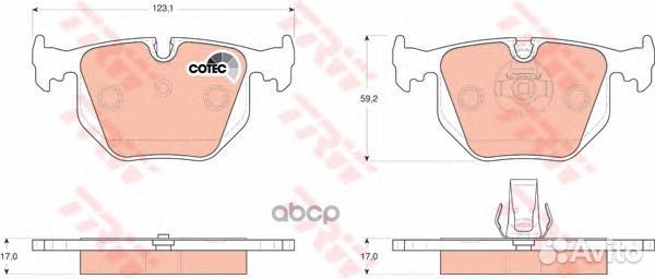 Колодки тормозные дисковые задн BMW: 3 99-05, 3