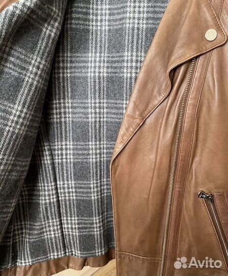 Куртка натуральная кожа massimo dutti