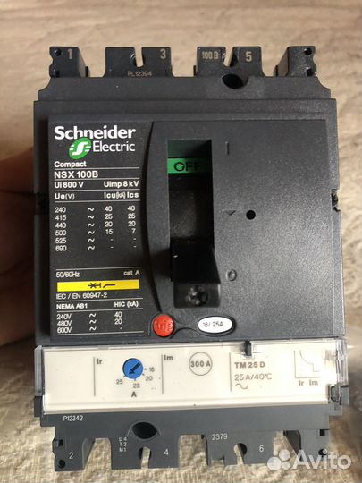 Термо-магнитный 3-пол. автомат 25А, 25kA