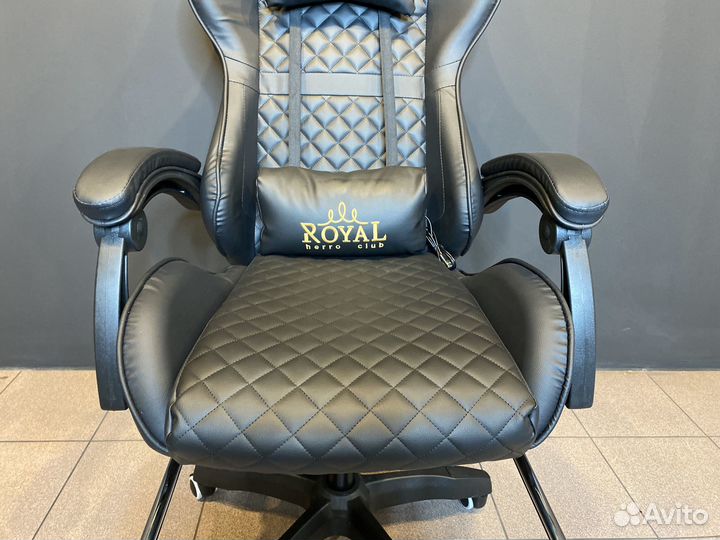 Геймерское кресло с подножкой и вибромассажер