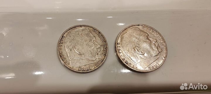 2 марки серебро 193х