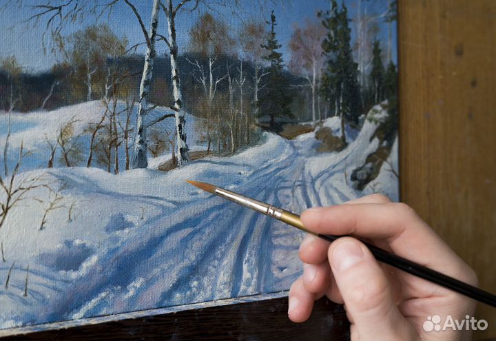 Пейзаж. Картина маслом на холсте, размер 18х24см