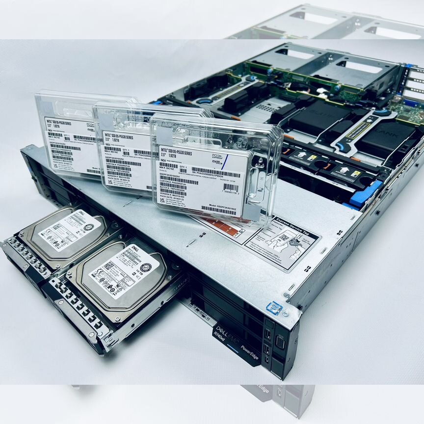 [R740XD] Сервер Dell 12lff 4nvme Xeon Gold 6240r R740xd