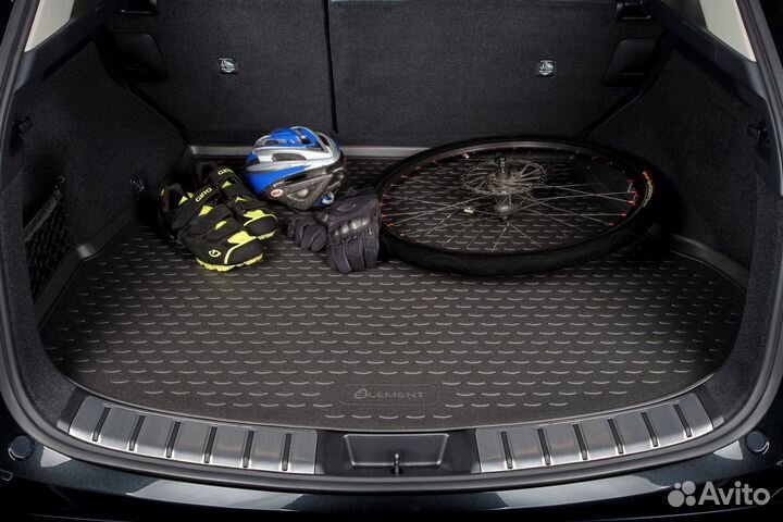 Коврик в багажник Subaru Forester 2002-2008, (серый) / Субару Форестер