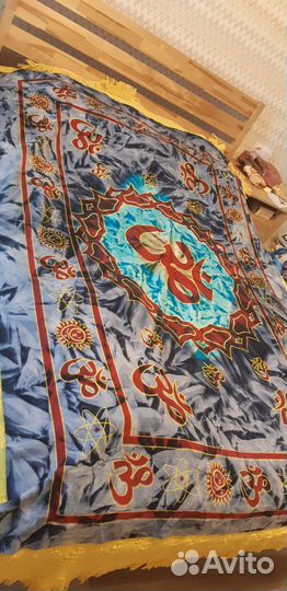 Покрывало / полотно индийское с ом
