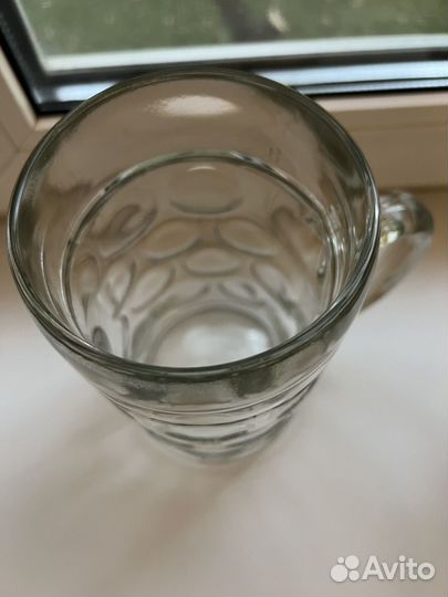 Пивная кружка стекло германия,1 литр