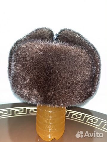 Мужская норковая шапка-ушанка