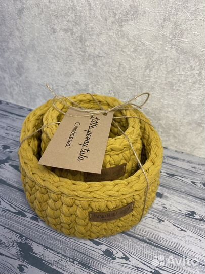 Корзинки из трикотажной пряжи