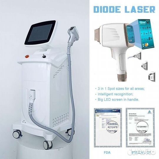 Диодный лазер со сменной насадкой для разных зон