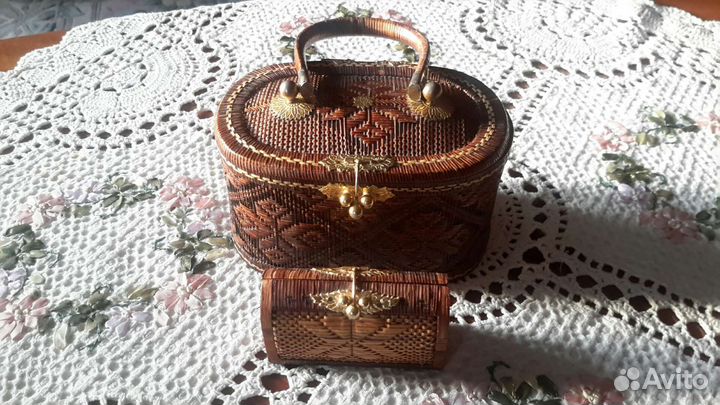 Шкатулки. Ротанг. Ручная работа. Тайланд