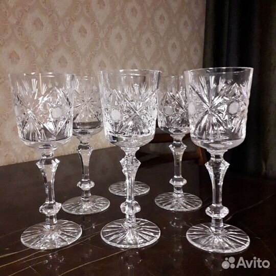 Фужеры хрустальные СССР высокие