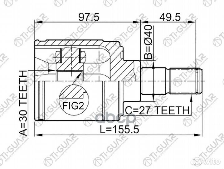 ШРУС TG-IN4401R / 0311-hrvatrh * TiGuar TG-IN44