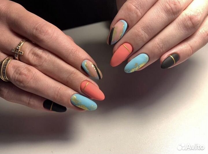 Маникюр гель лак педикюр наращивание