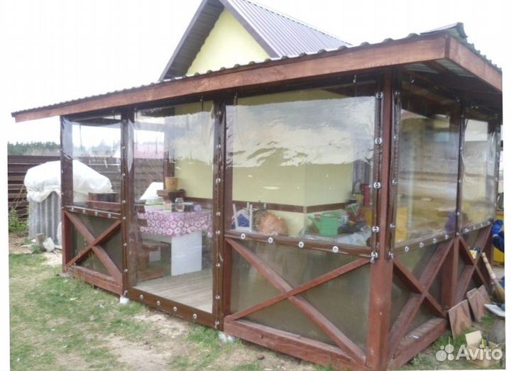 Мягкие пвх окна на беседку