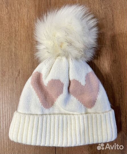 Шапка зимняя для девочки 7-8 лет, размер 52 54