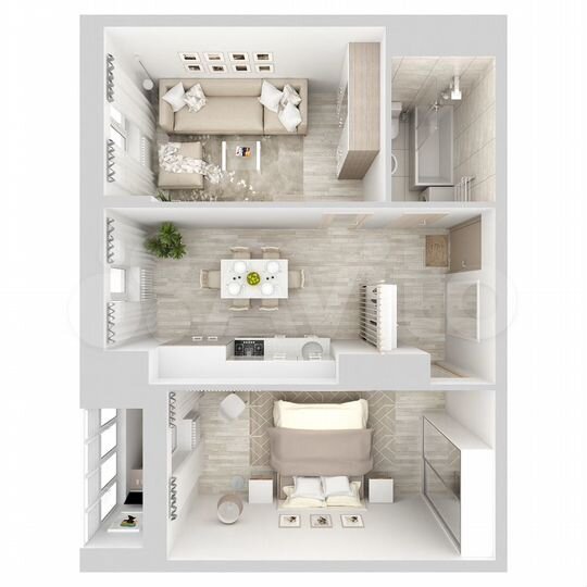 2-к. квартира, 51,6 м², 11/15 эт.