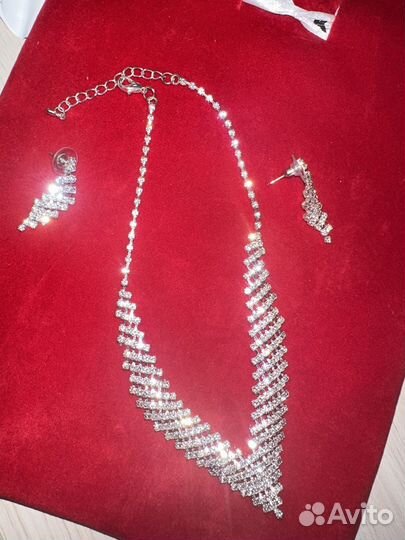 Комплект украшений бижутерия серьги колье