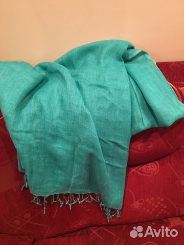 Платок Палантин шарф женский зеленый