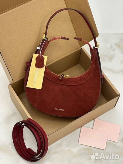 Сумка coccinelle натуральная замша