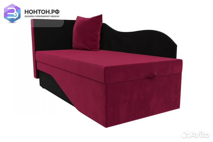 Кушетка выкатная Гармония красная / черная