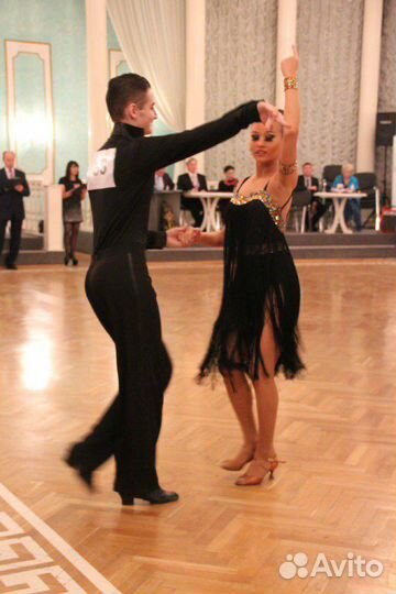 Платье для танцев латина чёрное