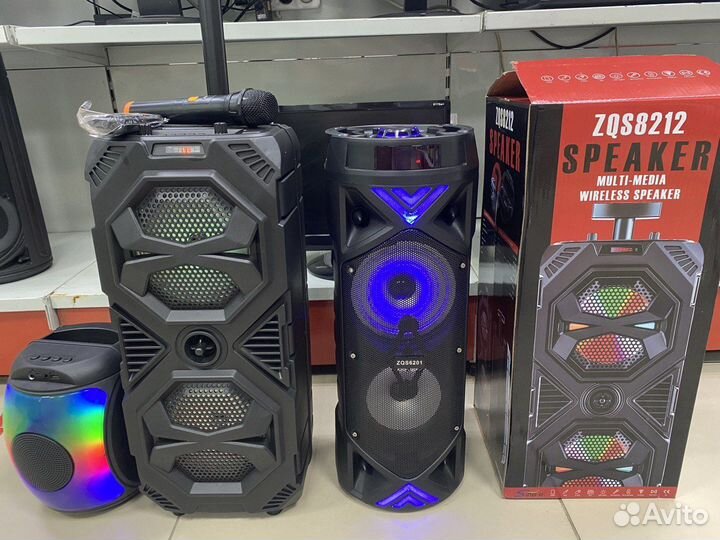 Портативные колонки большие с караоке к1