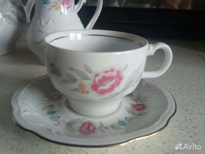 Сервиз кофейный фарфоровый гдр