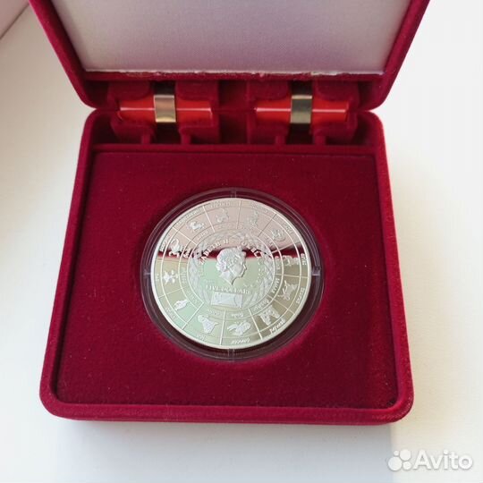 Серебряная монета, проба 925, пруф-лайк