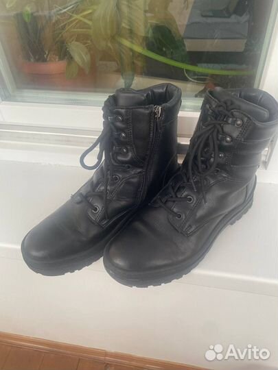 Берцы зимние 39 размер натуральная кожа и мех