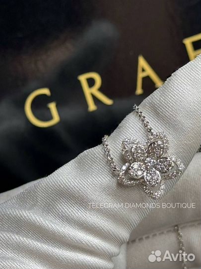 Колье graff wild flower белое золото 750