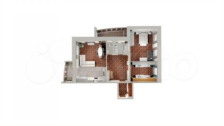 3-к. квартира, 95,5 м², 3/16 эт.