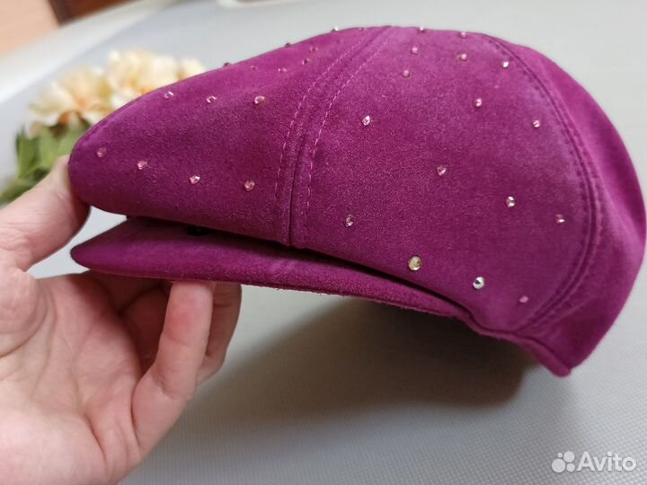 Кепка фуражка женская из замши