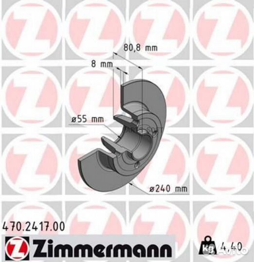 Zimmermann 470.2417.00 Диск тормозной
