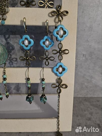 Серьги, браслет в стиле Бохо, бронза