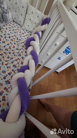 Бортики в детскую кроватку 8 подушек