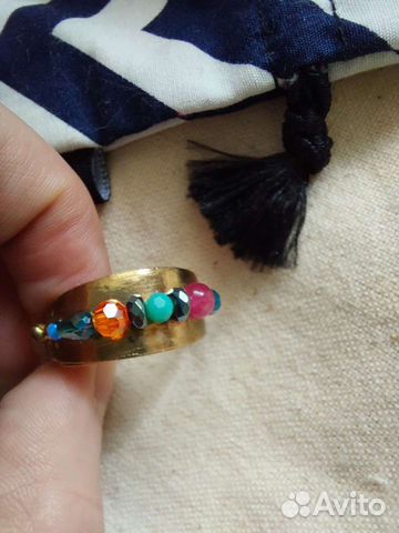 Новое кольцо разъёмное taratata, стеклянные бусины
