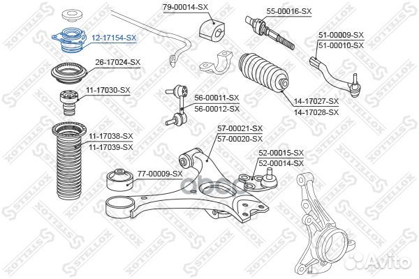 12-17154-SX опора амортизатора переднего Honda