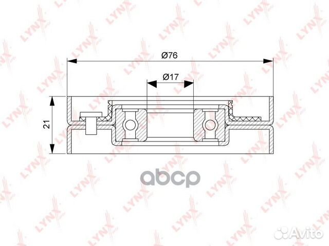 Ролик натяжной приводного ремня PB5263 lynxauto