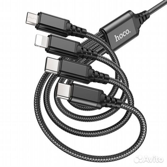 Кабель microusb Type-C hoco X76 4-in-1 Super charg