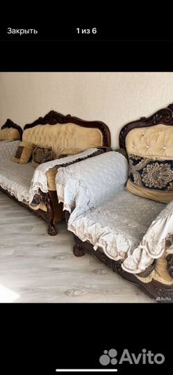 Холл диван и кресло