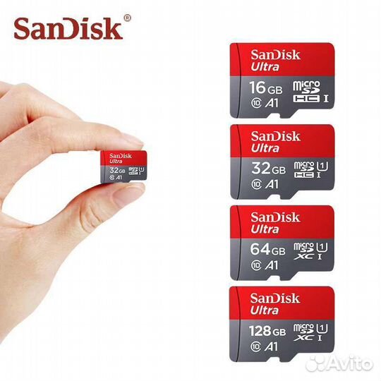 Карты памяти SanDisk Ultra A1 на 32 и 64 gb