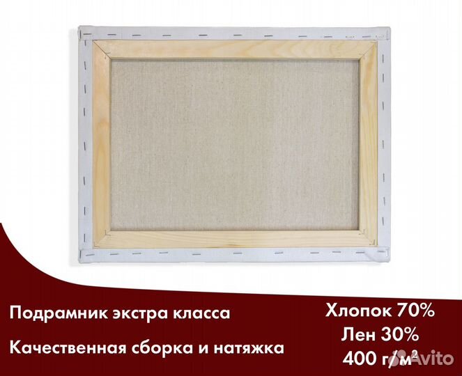 Холсты (Хлопок/лен) на подрамнике