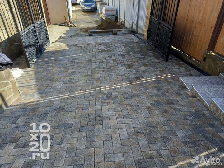 Тротуарная плитка, газонная решетка, бордюры