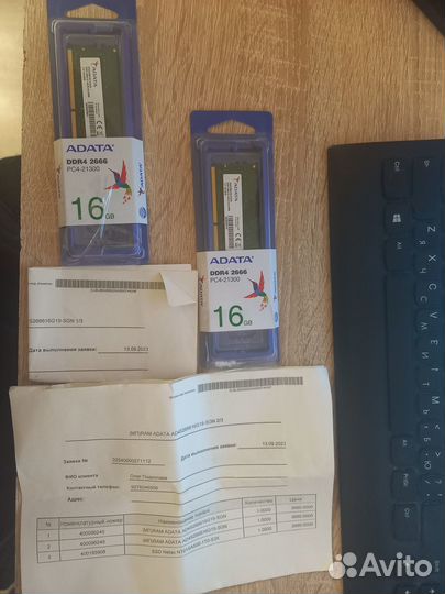 16Gb DDR4 2666MHz adata SO-dimm (AD4S266616G19-SGN