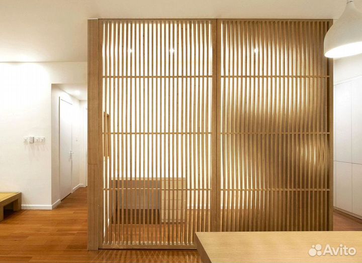 Межкомнатная перегородка из реек
