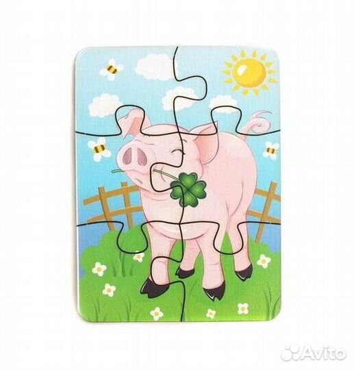 Пазл 6 эл. Счастливый поросёнок IG0076