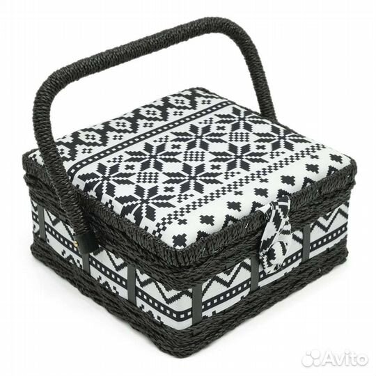 Шкатулка малая, декоративная, Черно-белый узор