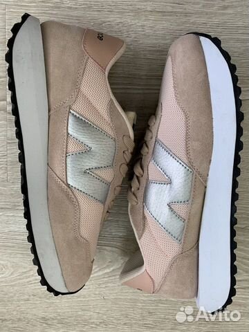 Кроссовки New Balance, розовые с серебром