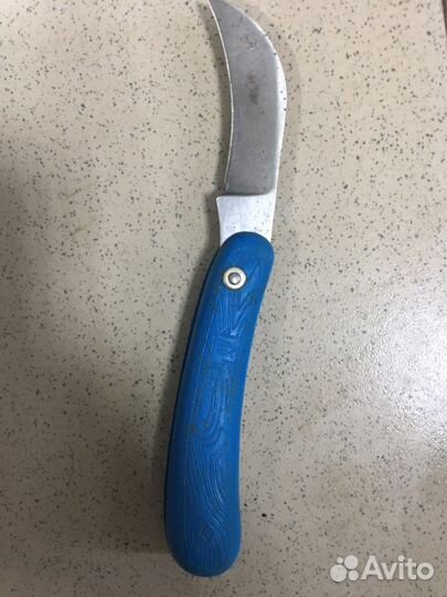 Нож садовый СССР с пластмассовой ручкой